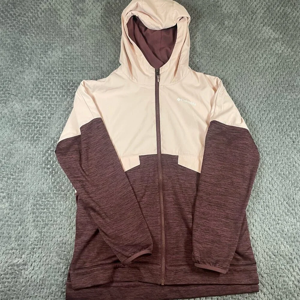 Columbia Girls OutShield‎ Dry Fleece Full Zip Jacket Size XL (18/20) Windbreaker